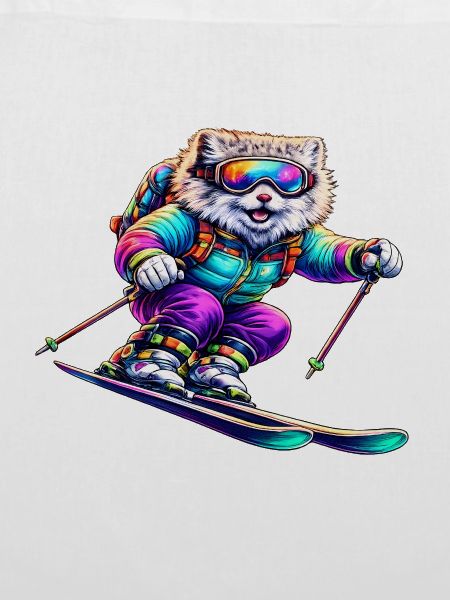 Neon Skihund Wintersporttier