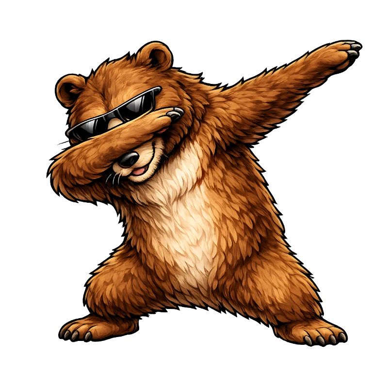 Dabbing Braunbär