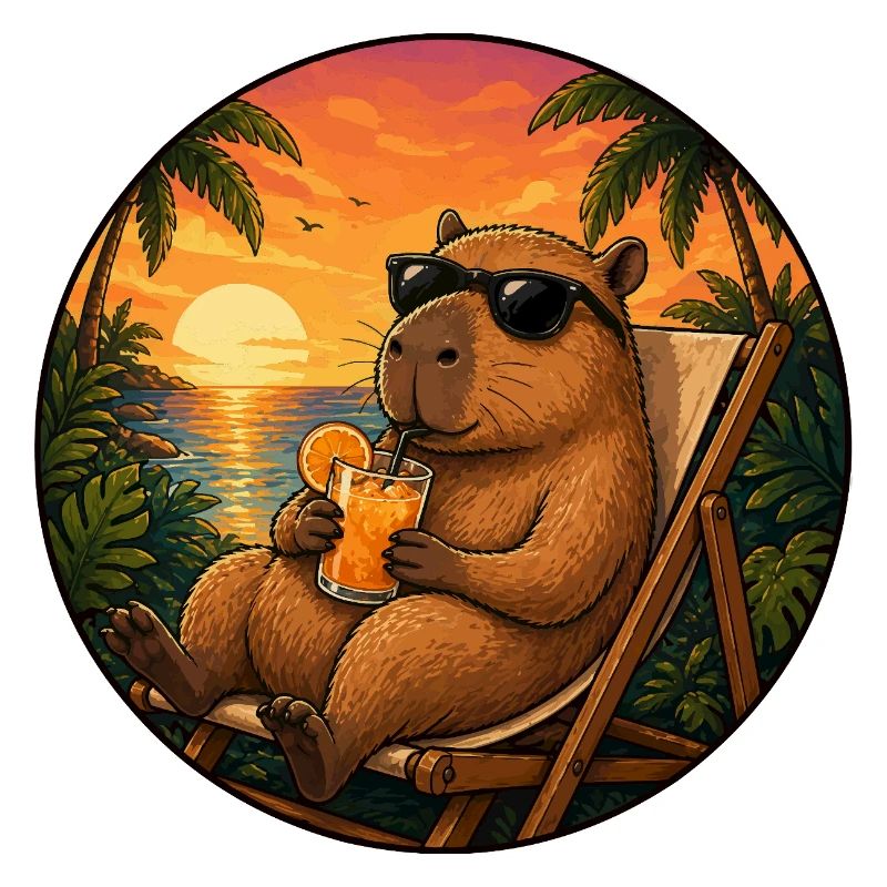 Capibara im Strandkorb