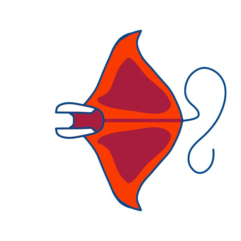 Retro Ocean Neon Manta