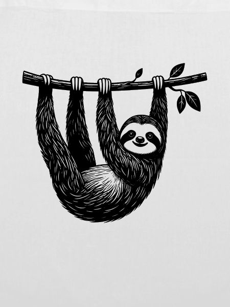 Faultier am Ast – Chillige Illustration