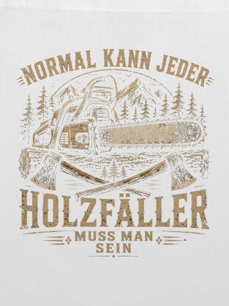 Holzfäller Motiv mit Kettensäge