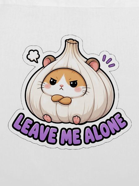 Lass mich in Ruhe süßes Knoblauch-Hamster-Meme