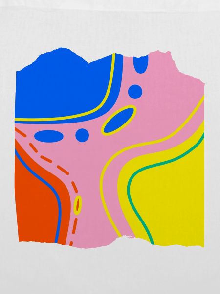 Abstraktes Farbfluss Kunstwerk