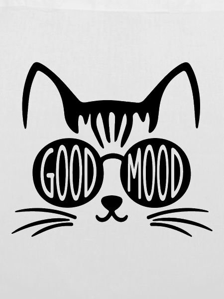 Good Mood Katze mit Rundbrille
