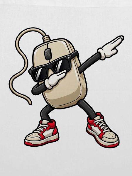 Dabbing Retro Computermaus