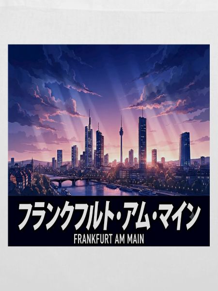 Frankfurt Anime Skyline Poster