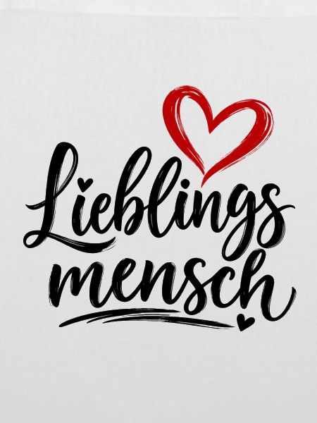 Herz-Pinselstrich mit Kalligrafie