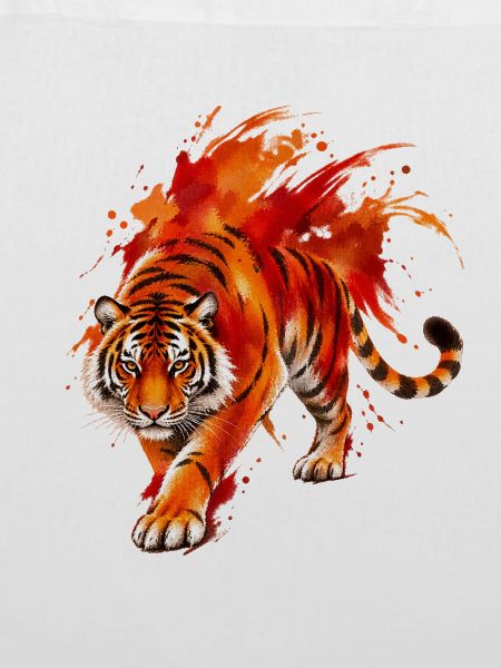 Wasserfarbiger Tigerimpression