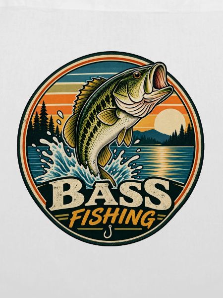 Barschfischen Sunrise Round Patch