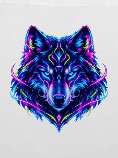 Leuchtender Neon Wolf
