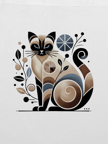 Beige-blaue abstrakte Siamkatze