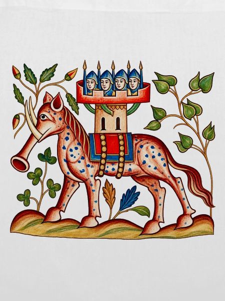 Mittelalterlicher "Elephas"-Kriegselefant