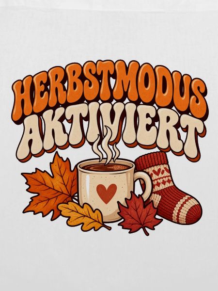 Herbstmodus aktiviert Herbst Design mit Kaffee