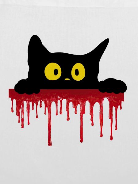 Unheimliche schwarze Katze