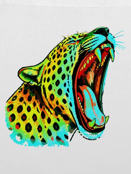 Brüllender Psychodelischer Neonleopard