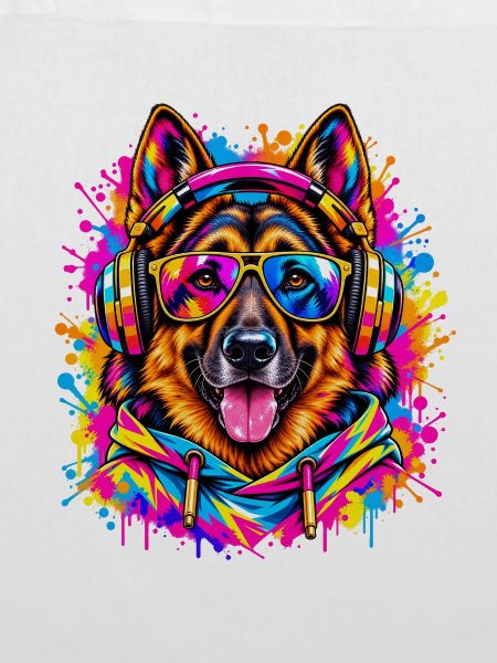 Deutscher Schäferhund – Neon Street Art