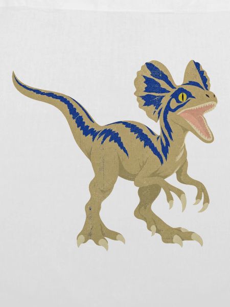 Azurblauer Dino mit Zackenmuster