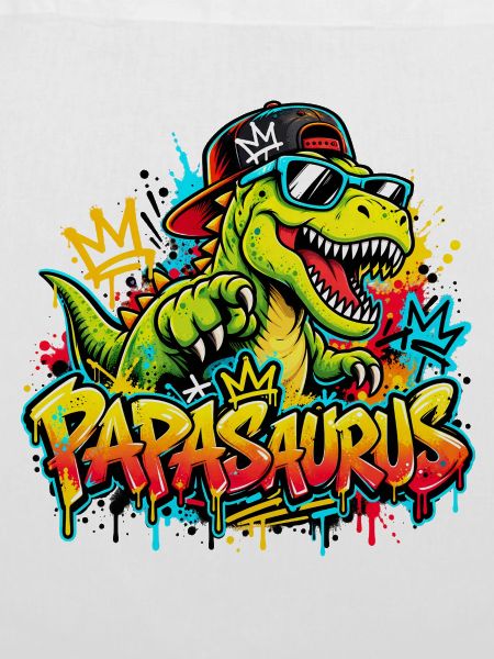  Papasaurus Dinosaurier T-rex Graffiti Street Art