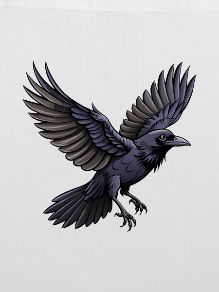 Fliegender Amerikanischer Krähenvogel
