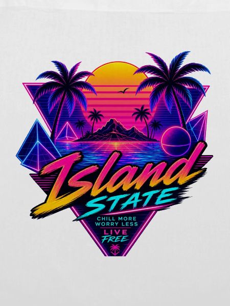 Insel Neon Retro Sunset