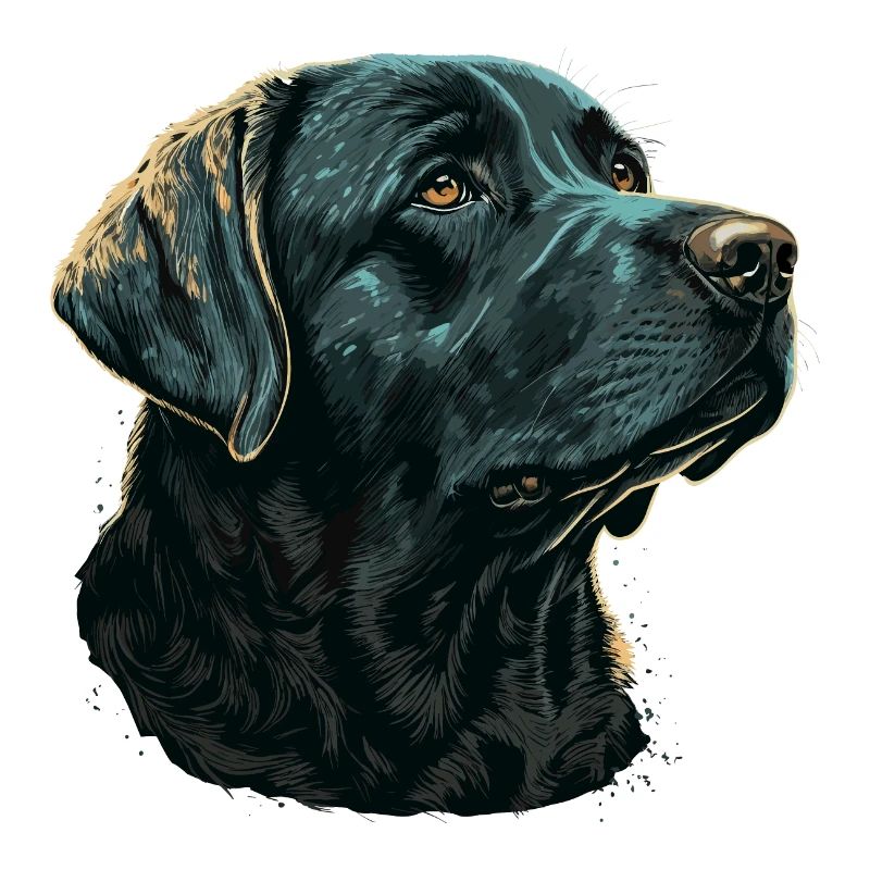 Dunkelblauer Labrador Retriever