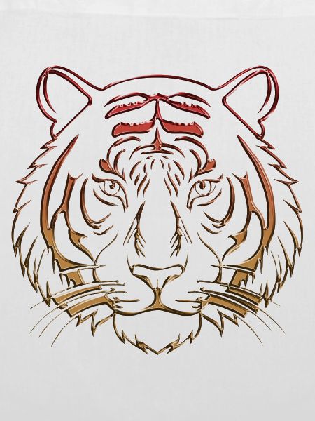 Metallischer Tiger Chrom rotorange
