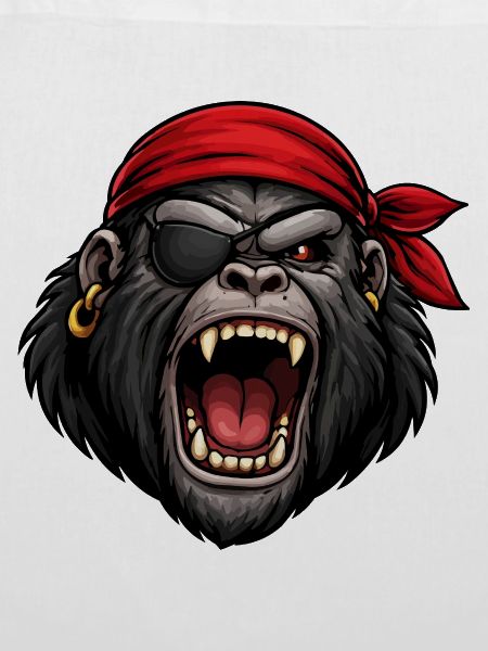 Pirat Gorilla mit Augenklappe