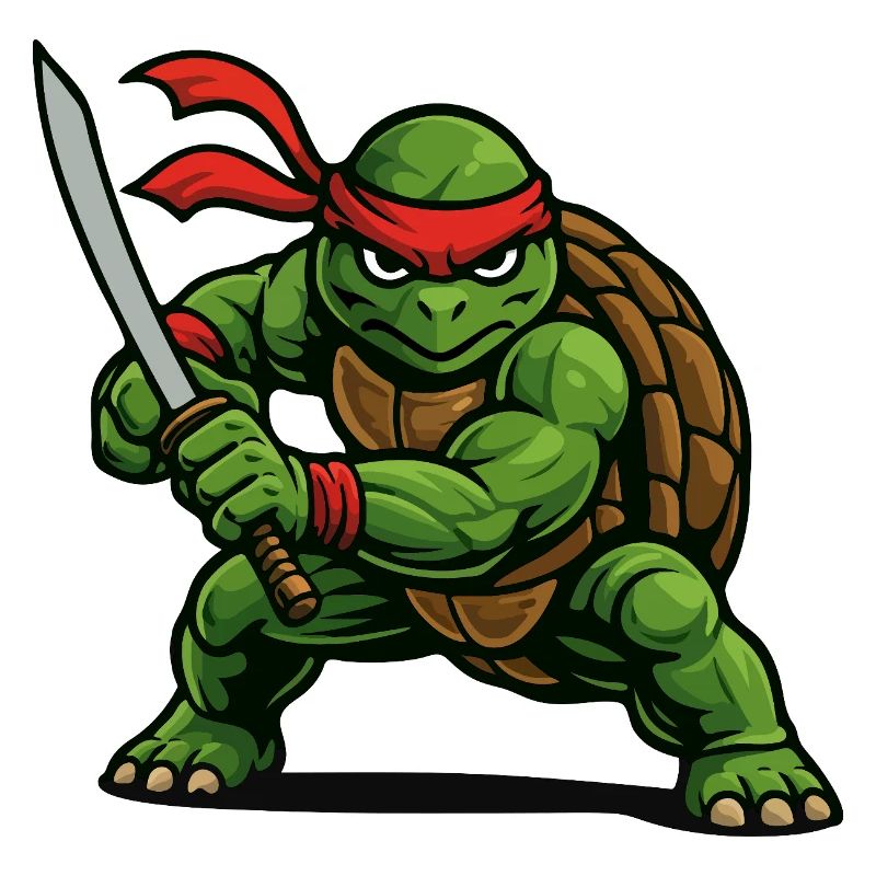 Ninja Warrior Turtle with Katana Sword