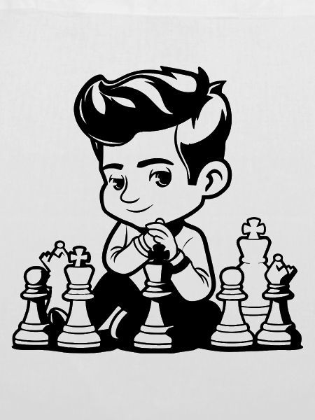 Schachjunge Cartoon Look