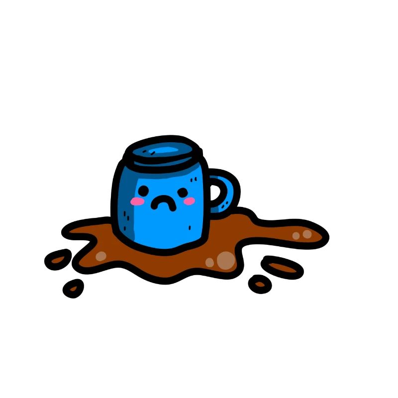 Verschütteter Kaffee