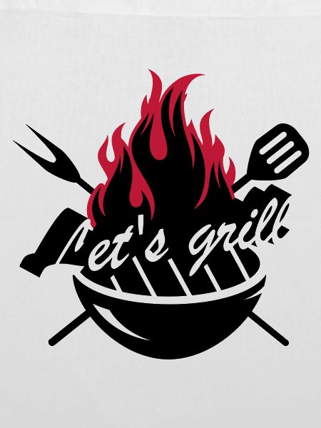 Grill mit Grillbesteck