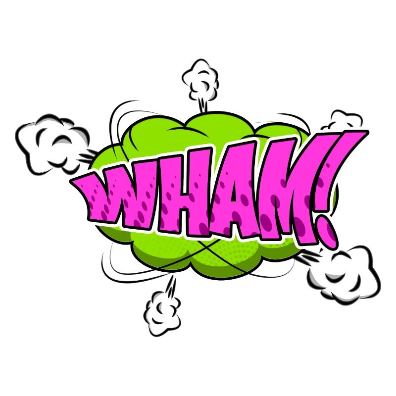 Wham! Style bande dessinée Bubble Graffiti Lettrage