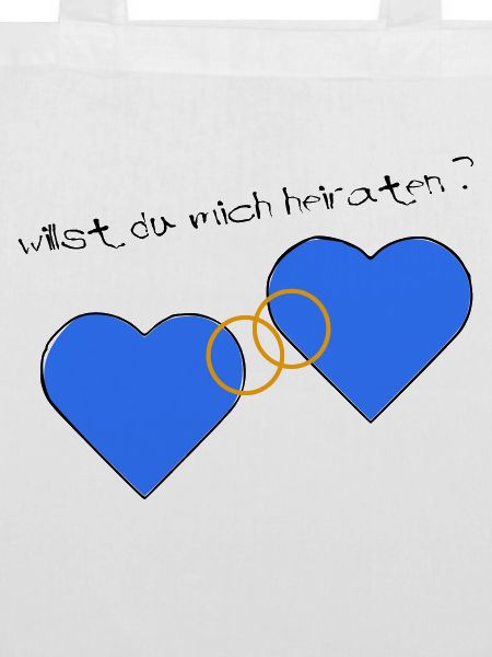 Heiratsantrag blau blau