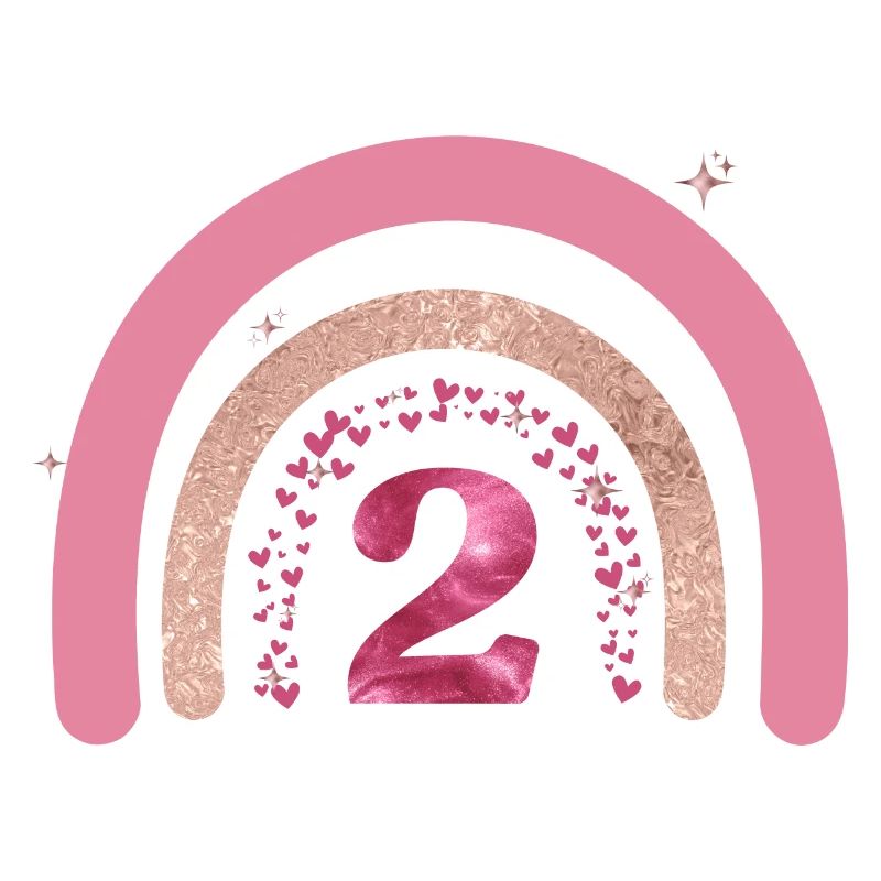 2e anniversaire rainbow rose