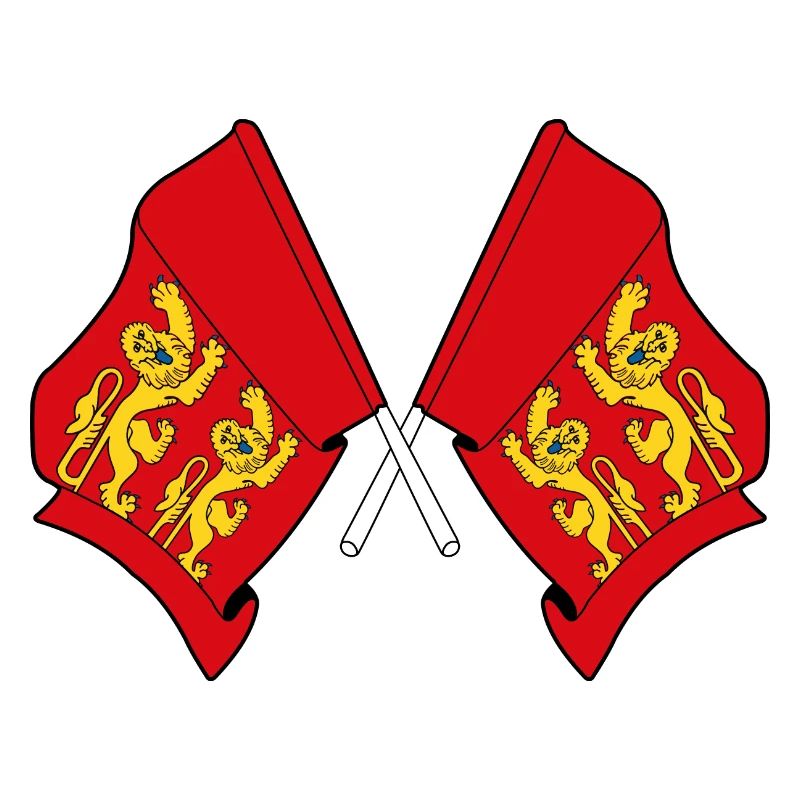 Two flags Normandy or Basse Normandy