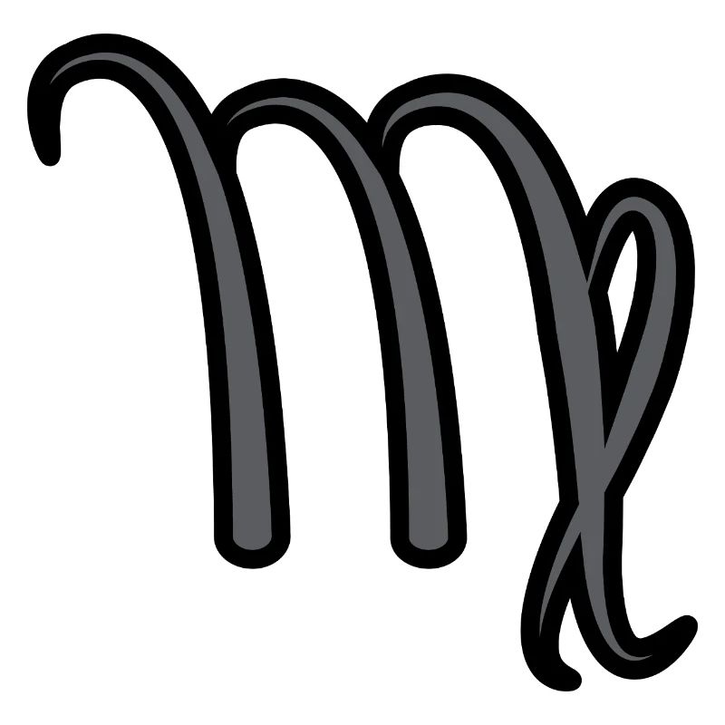 Jungfrau Sternzeichen Symbol Schwarz & Grau
