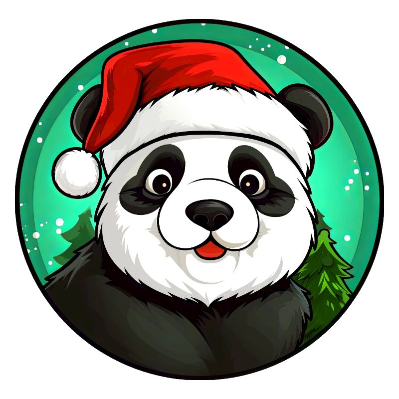 Panda Weihnachtsmann