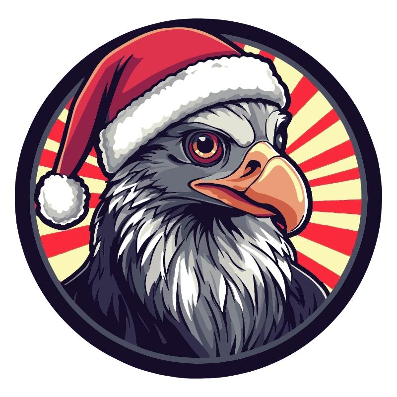 Weihnachtsvogel mit Santa Hut