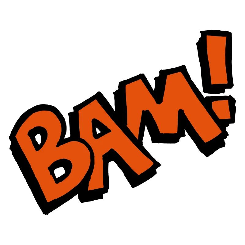 Bam! Comic Speech Bubble Funny font gift