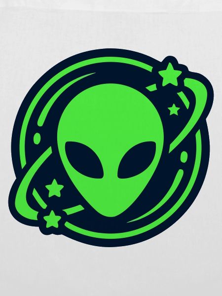 Alien Kopf Weltraum Logo