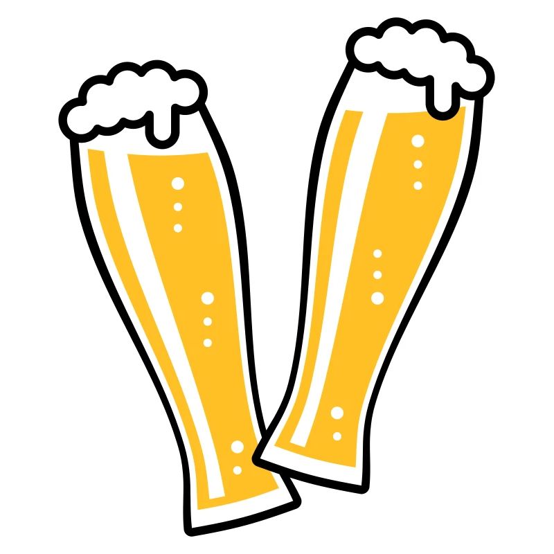 2 Weißbiergläser Stoßen An (Bier Weizenbier / 2C)