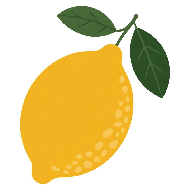 Zitrus-Illustration mit Zitronenblättern
