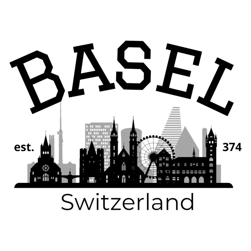 Silhouette der Basler Skyline