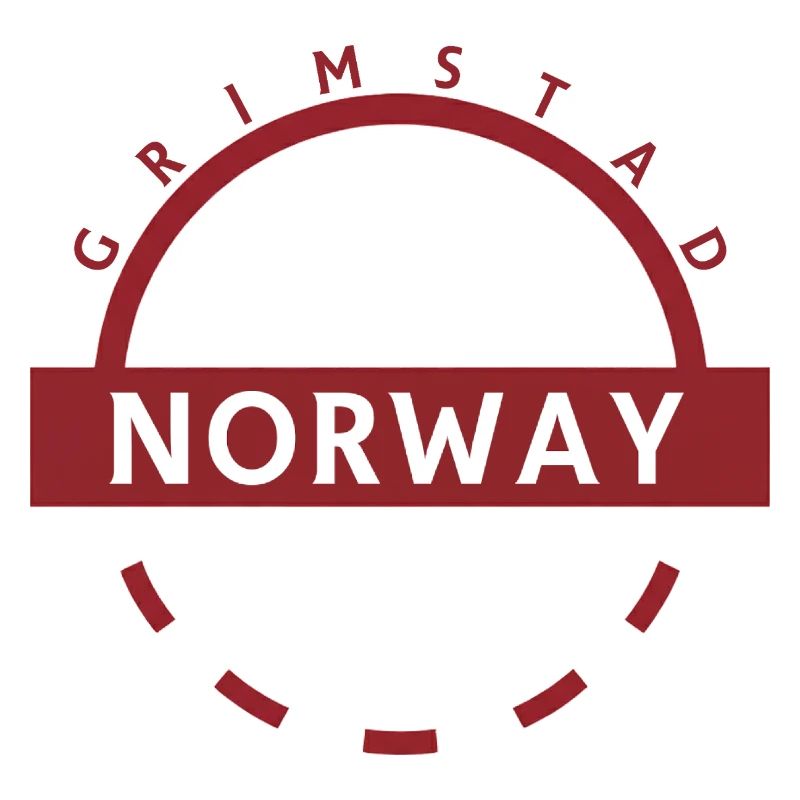 Grimstad Norwegen Rundes Abzeichen