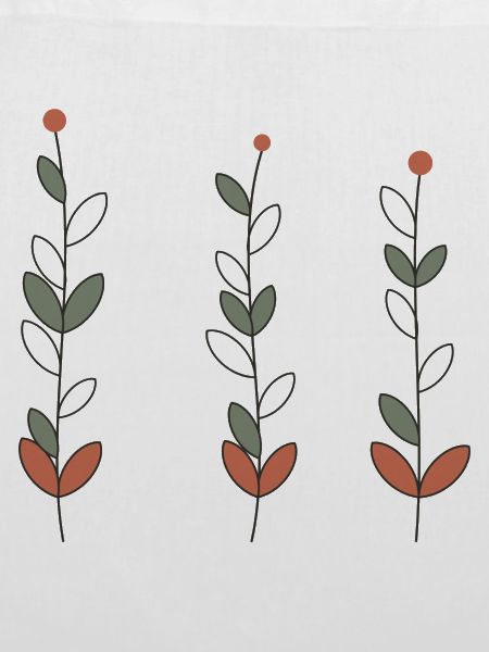 Trio minimalistischer Blumenstängel