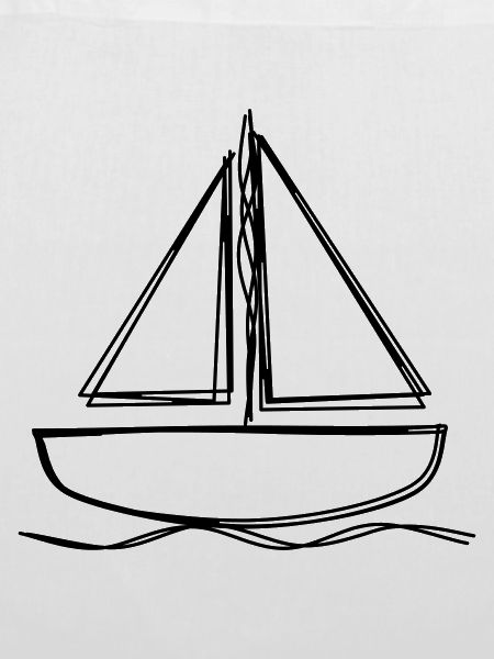 Segelboot handgezeichnet