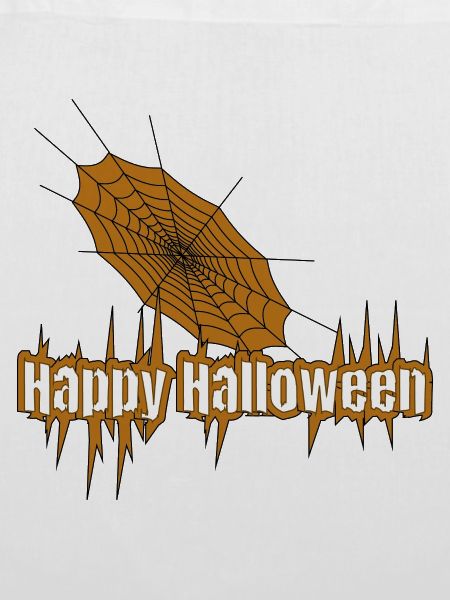 Happy Halloween Spiderweb Logo