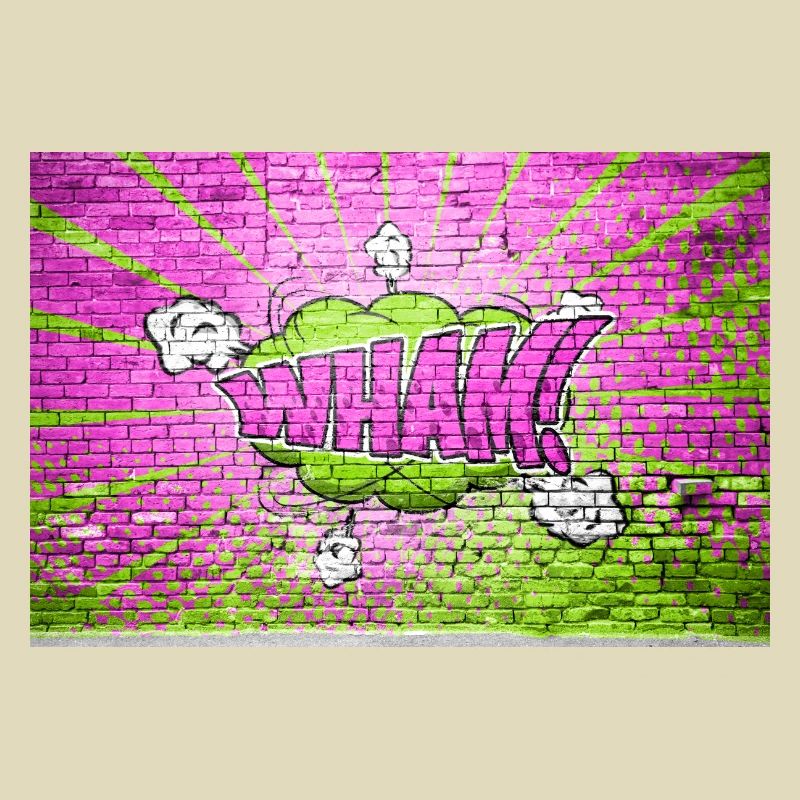 Wham! Comic Style Bubble Graffiti Lettering on Bri