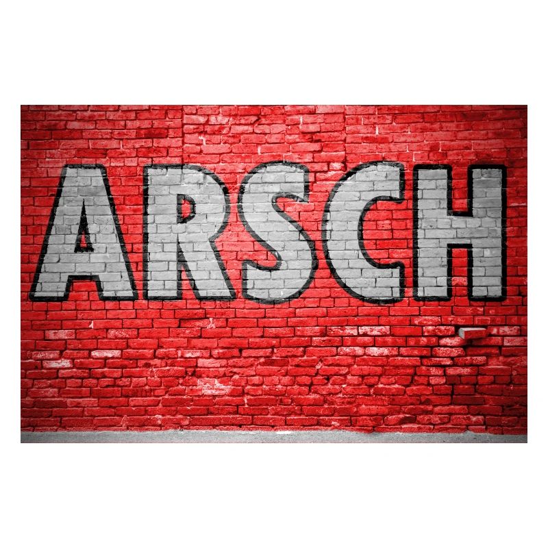 Arsch Ziegelsteinmauer Graffiti